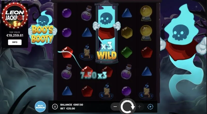 Boo's Booty - ganancia en el juego principal con símbolo Expanding